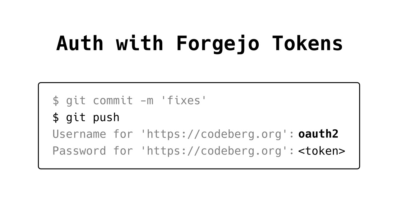Poster: Auth with Forgejo Tokens