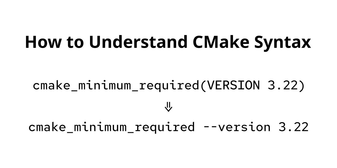Poster: How to Under CMake Syntax